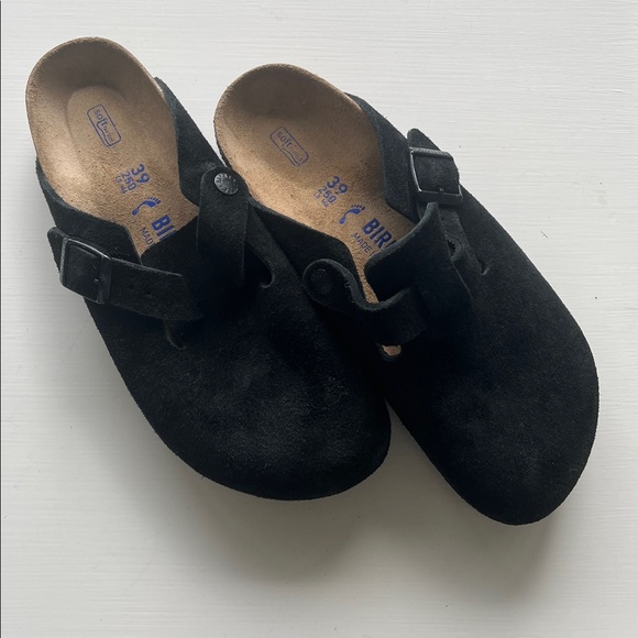 Birkenstock Boston Clog Black Suede Size 39 - Picture 7 of 7